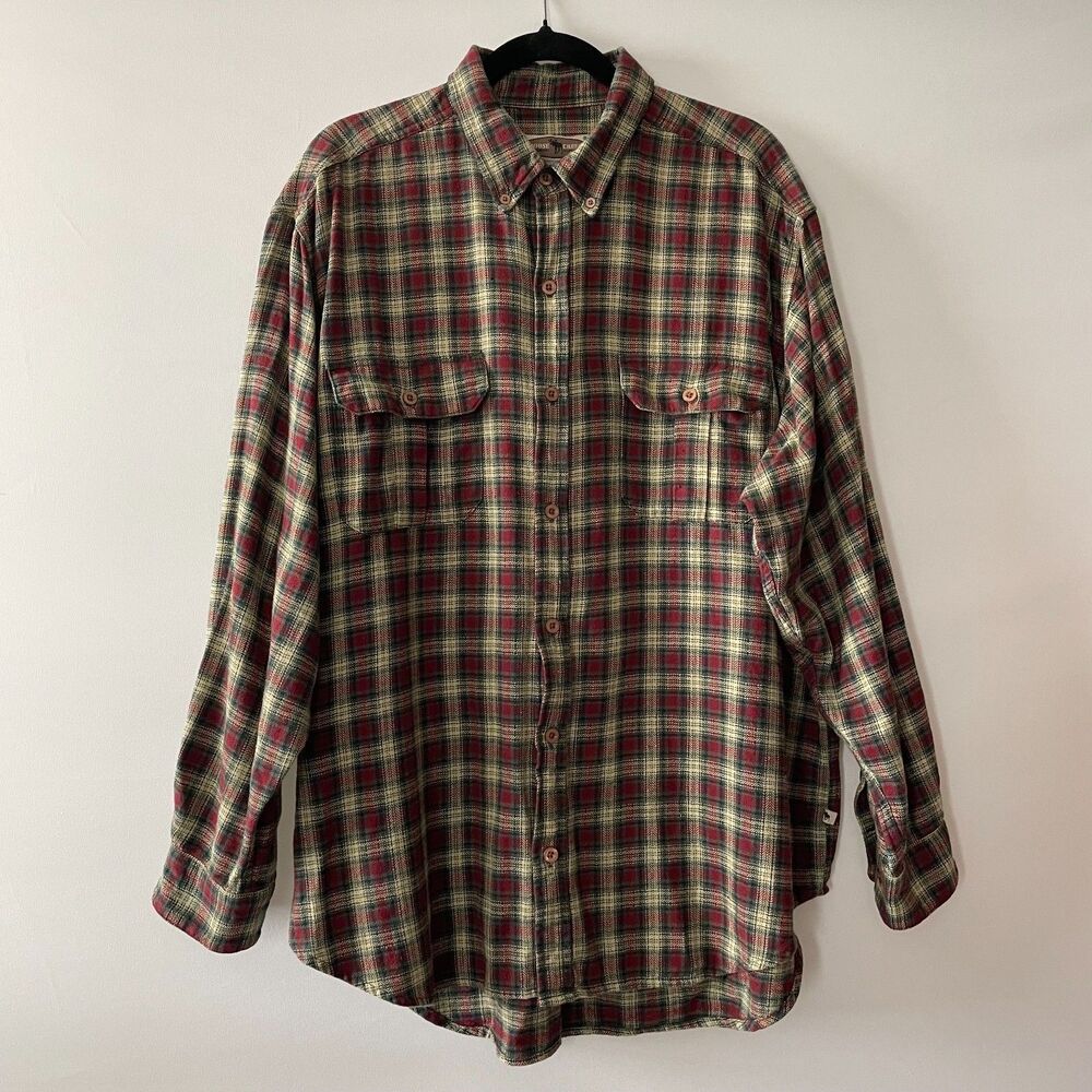 Moose Creek Legendary Clothing Men’s XL Plaid Cotton Flannel Shirt Button Front